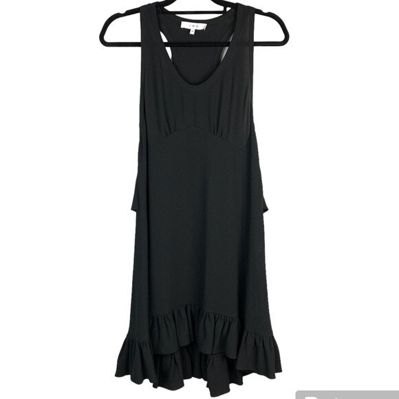 Iro women’s black sleeveless ruffle A-line size 40 US 8 - Picture 1 of 10